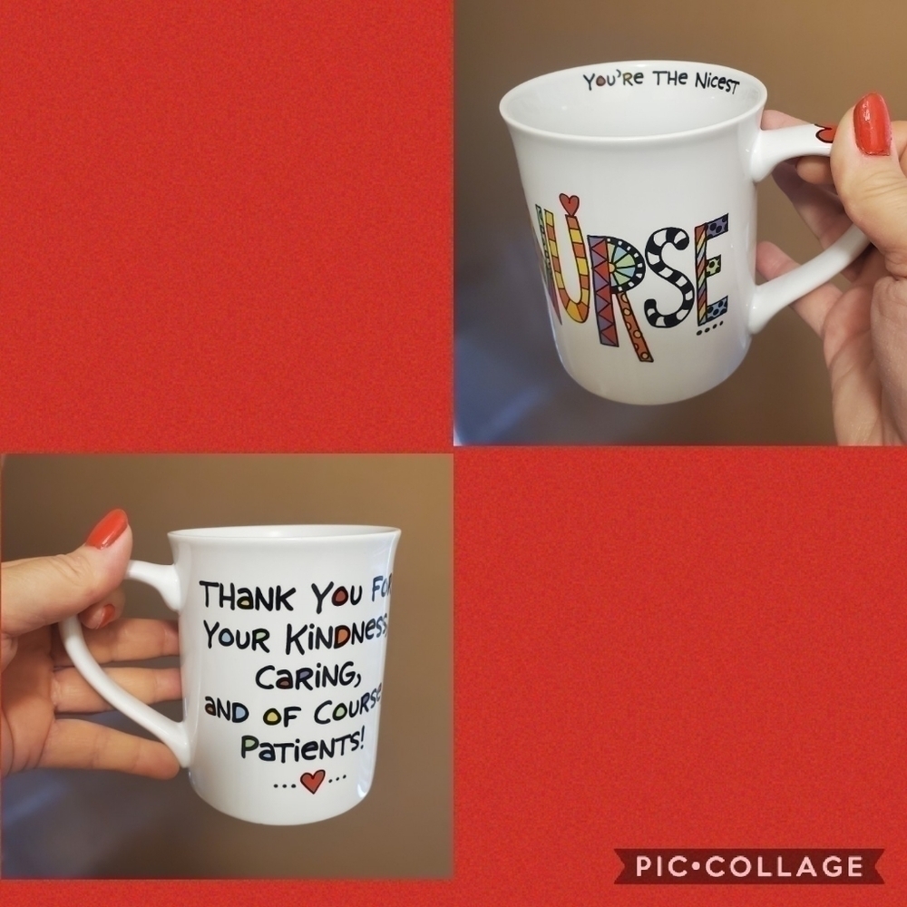 Lorrie Veasey Our Name Is Mud "Nicest Nurse" Coffee Mug